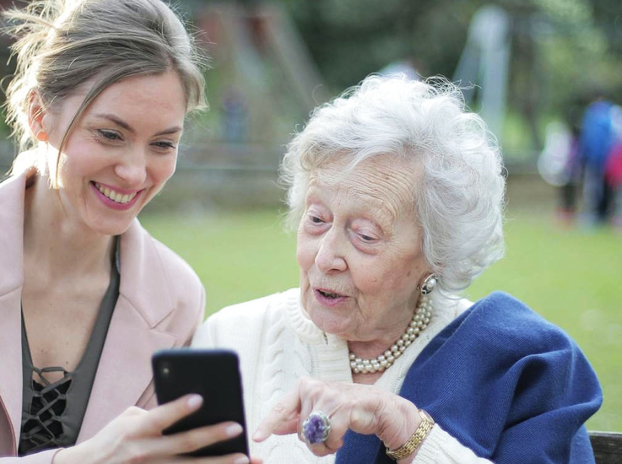 a beautiful old woman with Alzheimer’s disease