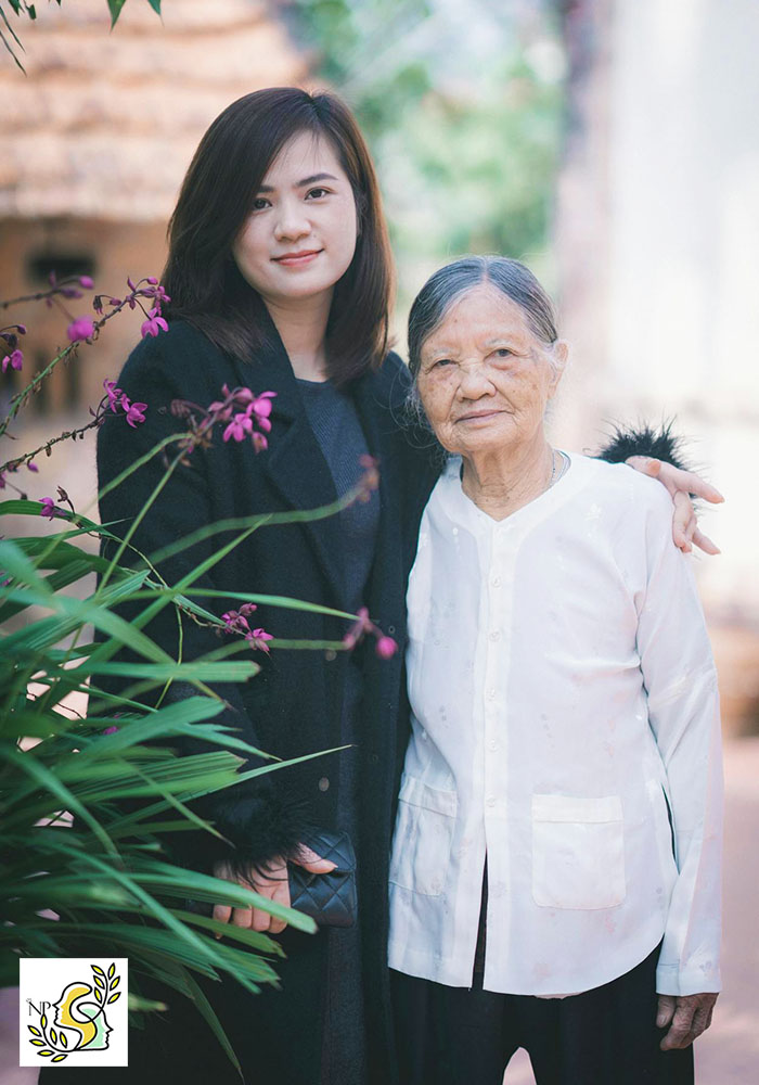 a girl with her mother with dementia